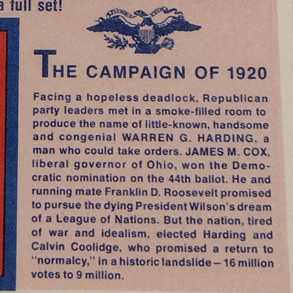 Hats Off To The Past - The Campaign of 1920 - Picture 4 of 5